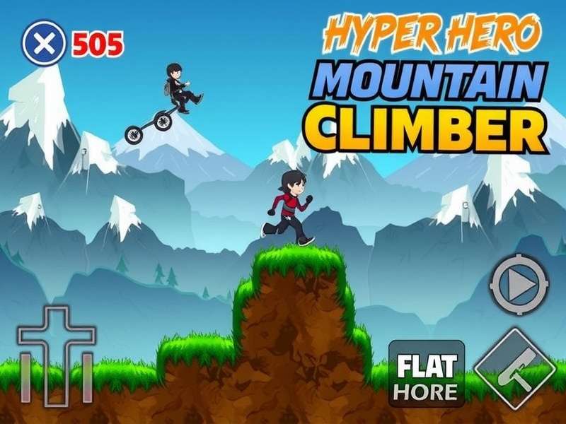 Hyper Hero Mountain Climber Game Screenshot